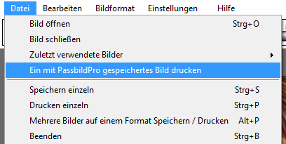 Direkt drucken Schaltfläche