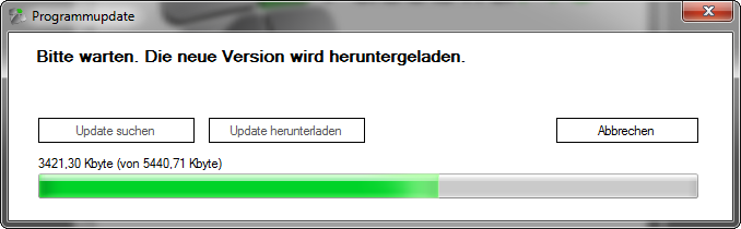 Herunterladen des Updates